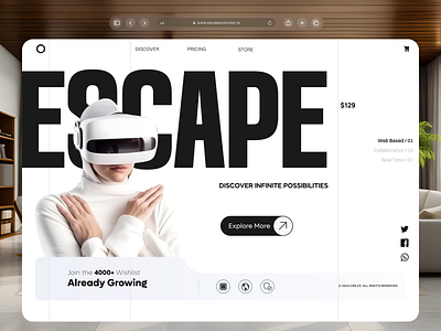 VR Concept apple vision apple vision pro ui virtual reality vision os vr web design