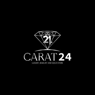 Carat 24 luxury jewellery logo diamond expensive graphic design illustration jewellery logodesign luxury monogram
