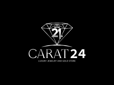 Carat 24 luxury jewellery logo diamond expensive graphic design illustration jewellery logodesign luxury monogram