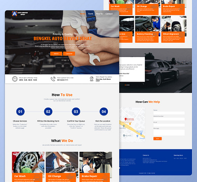 Auto Service Sehat | Online Queue For Car Repair Website Design