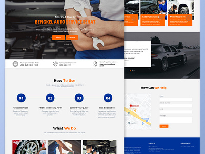 Auto Service Sehat | Online Queue For Car Repair Website Design