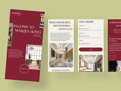 Hotel Mobile Website Concept adaptive branding mobile design ui ux