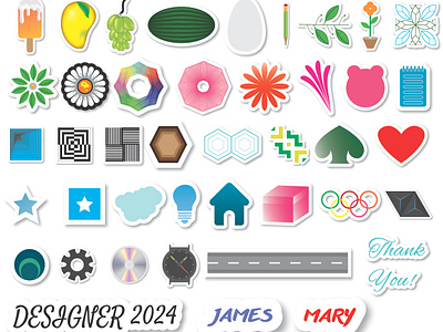 Sticker Designs adobe illustrator adobe photoshop branding design graphic design illustration logo mockup sticker sticker design sticker designs stickers stickers design vector