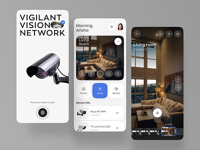 Home Security Mobile App branding design mobile app mobile design security ui ux