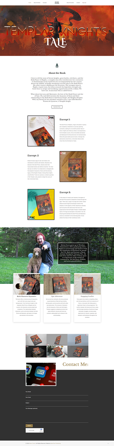 Author Henry Fusco Website graphic design ui website