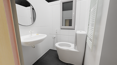 Blender3D Washroom Architecture 3d animation architect batroom blender3d branding lightning maya washroom