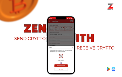 Zenith Crypto Bank app branding design mobile app ui ux