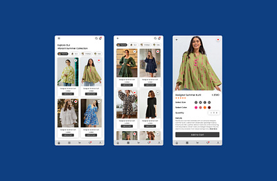Fashion App Design app design app application fashion app application fashion app design figma design summer fashion ui design