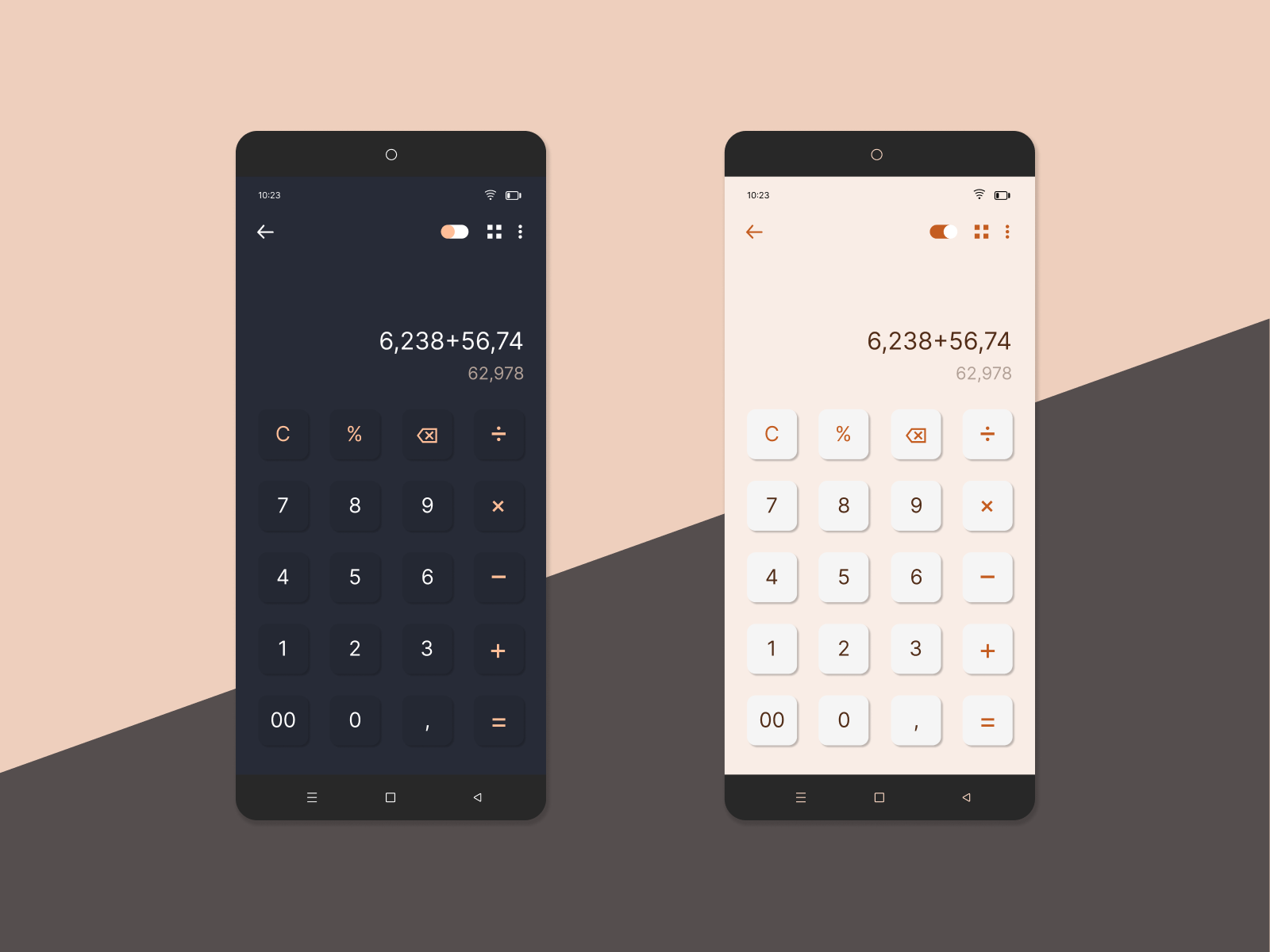 calculator app for android by Elena Poleley on Dribbble