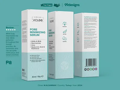 PORE MINIMIZING SERUM box design cosmetics cosmetics and beauty label label and packaging packaging pore pore minimizing serum serum