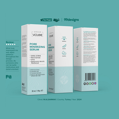 PORE MINIMIZING SERUM box design cosmetics cosmetics and beauty label label and packaging packaging pore pore minimizing serum serum
