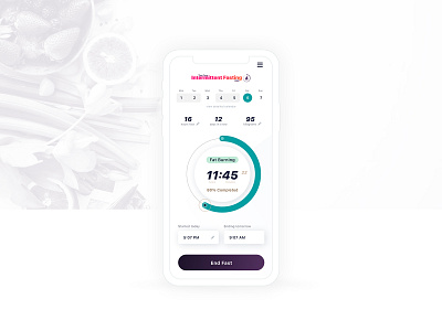 The Intermittent Fasting App app branding concept design ui ux