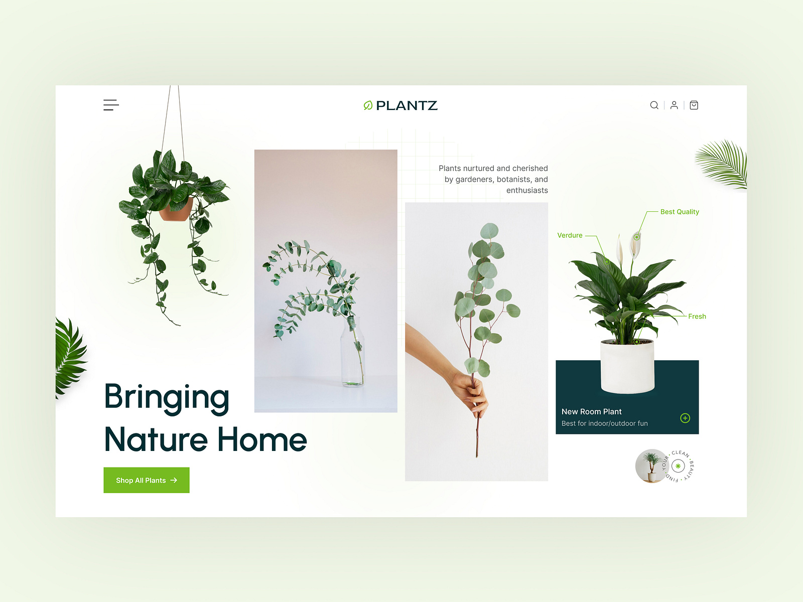 Free animated website banner for plant shops by ali hassan bilawal on