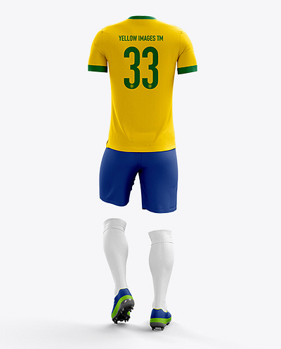 Free Download Full Soccer Kit Back View mockup designs