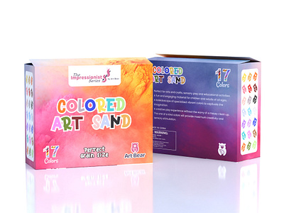 Packaging Design For Colored Art Sand amazon packaging box design branding design graphic design packaging packaging design