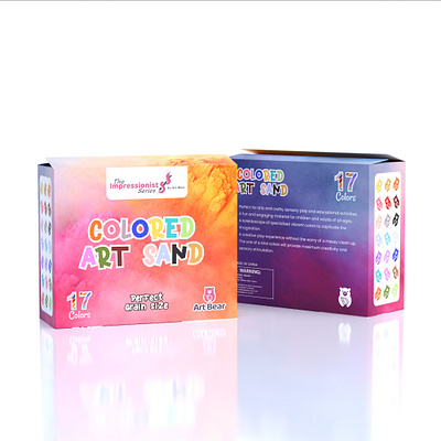 Packaging Design For Colored Art Sand amazon packaging box design branding design graphic design packaging packaging design