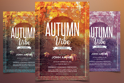 Autumn Vibe - Festival PSD Flyer autumn festival flyer autumn poster flyer psd flyer autumn flyer
