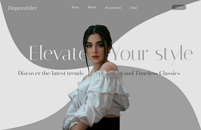 EleganceEden | Fashion Website Design | Elevate your style 3d brands colthing dressup fashion figma graphic design makeup style ui uiux website design