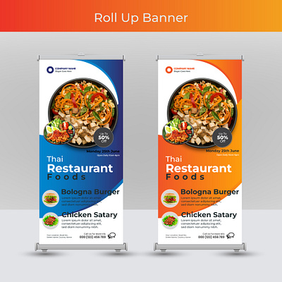 Rollup, X Banner Design 3d branding design graphic design illustration label design logo motion graphics ui vector x banner design