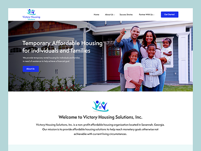 Victory Housing Solutions // Web Design charity donate donation financial homeownership housing non profit organization temporary house web design