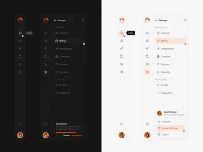 Sidebar Navigation – Hue Icons clean icons dark menu dark mode icons menu minimal nav nav menu navbar navigation side nav sidebar icons sidebar nav sidenav ui ui design ui icons user interface design ux ux design