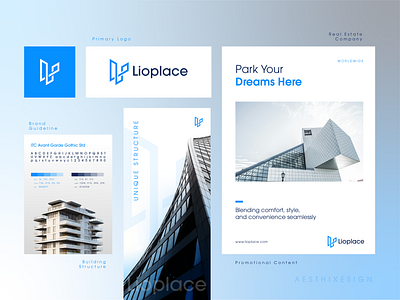 Lioplace | Real Estate Company | Logo Design architecture brand design brand logo branding building company construction creative design firm flat graphic design logo logo design logodesign logos minimal modern real estate uniques