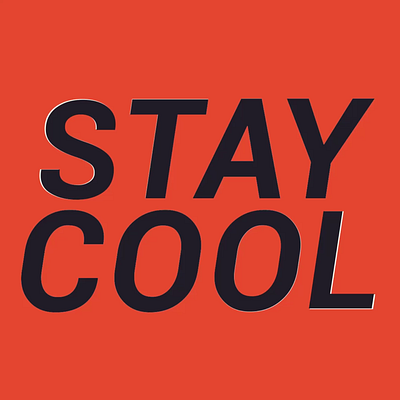 Stay Cool🧊 animation graphic design kinetictype motion graphics typography
