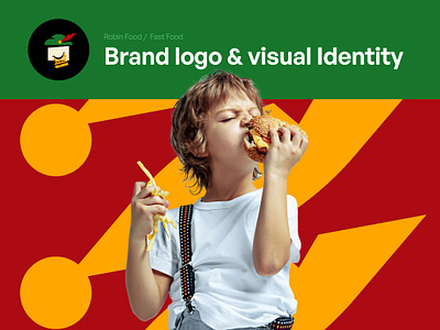 Robin Food Logo & Visual Identity Design brand brand design branding burger fast food food hat identity illustration logo logo mark logotype visual identity