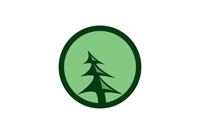 Evergreen Spruce Tree Logo natural