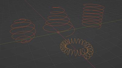 How to make spiral curve using Blender free Addon 3d 3d modeling b3d blender blenderian cgian tutorial