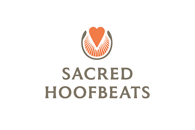 Sacred Hoofbeats - Identity Design branding elegant glow graphic design heart hoof horse horse logo horses identity illustration logo logodesign logos love luxury nature ranch therapy