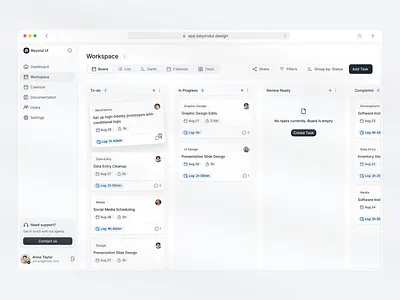 Kanban Board UI beyond ui board board design design system figma free ui kit homepage ui kanban kanban board kanban saas kanban ui saas ui task management tasks tasks ui workspace