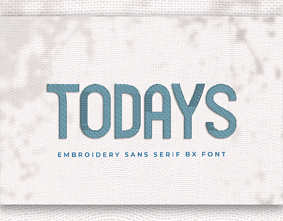 Todays Embroidery Font embroidery font fonts handwritten lettering typeface