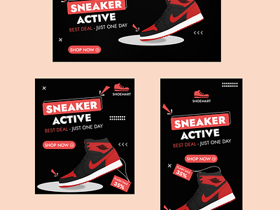 Sneaker Active | Branding add banner advertising banner design branding shoe branding sneaker branding