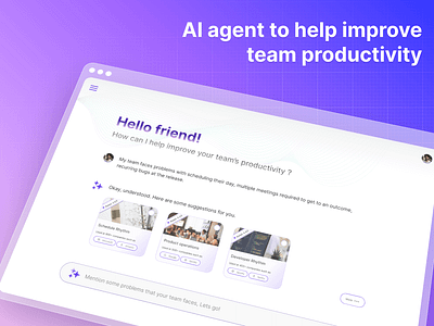 AI agent to help improve team's workflow ai ai agent b2b bot chat based experience chat bot design components design system desktop graphic design infor information architecture mobile rhythmn team thythmn team workflow ui ux