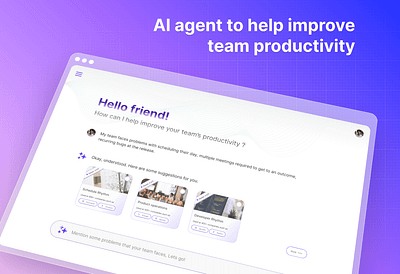 AI agent to help improve team's workflow ai ai agent b2b bot chat based experience chat bot design components design system desktop graphic design infor information architecture mobile rhythmn team thythmn team workflow ui ux