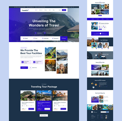 TravelGo - Travel Agency Website uidesign