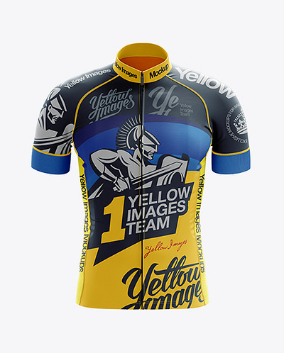 Free Download Men's Cycling Jersey Mockup - Front View branding mockup simple mockup