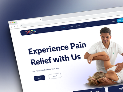 Transforming Rival Sports Gym Pain and Rehab figma landing page sport rehab website