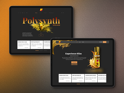 Crafting a Luxurious Digital Experience for Polysynth branding figma graphic design illustrator landing page mockup photoshop ui ux website