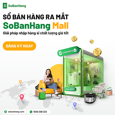 Sun design: SoBanHang mall offical launch ads banner branding design graphic design illustration logo poster thietke ui
