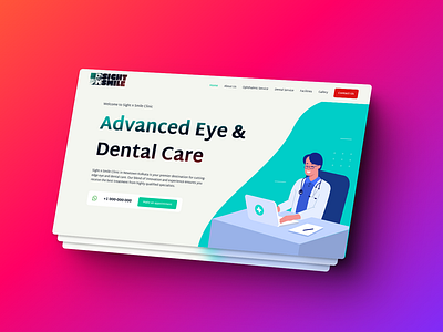 Advanced Eye and Dental Care Website branding figma landing page ui ux website