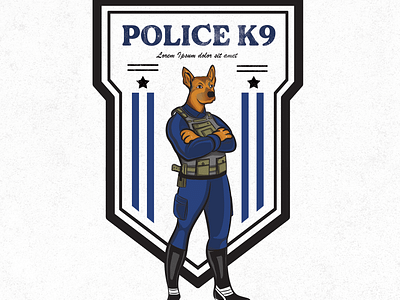 Mascot Logo for K9 Police US graphic design logo mascot