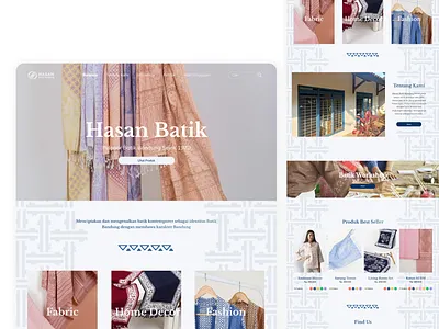 Hasan Batik Digital Branding Website digitalbranding productdesign ui uidesign uiux ux uxdesign webdesign