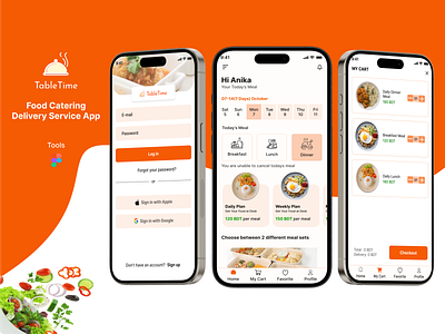 Food Catering Delivery Service App app app design behance catering servive delivery app dribbble figma food delivery app mobile app ui ui design uiux ux