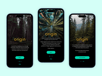 Origin — Prevent Illegal Deforestation App app design mobile native ui user experience user interface ux