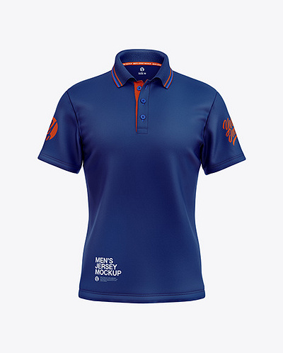 Free Download PSD Men's Short Sleeve Polo Shirt Mockup free mockup psd free mockup template mockup designs