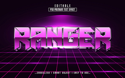 Ranger'' Editable PSD Text Effect Style 3d text bold text effect effect game gaming text modern text psd text effect range ranger 3d text effect ranger text space text spark text