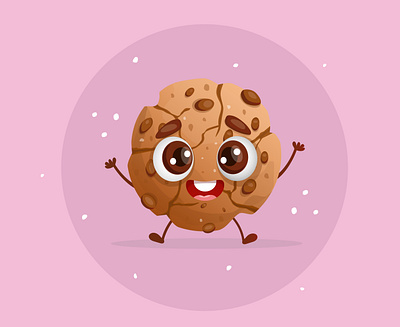 Cute chocolate cookies 3d animation branding chocolate cookies cookies face graphic design logo motion graphics print smile sweet ui