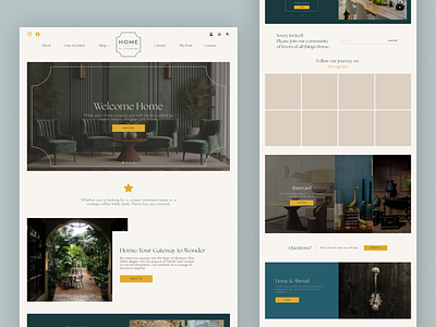 Home By JB — Home Decorations Website decorations e commerce home julie brown luxury ui ux website